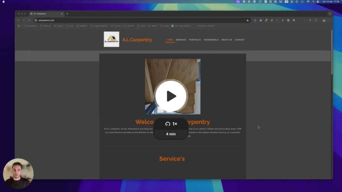 Example free website audit from Glide Marketing