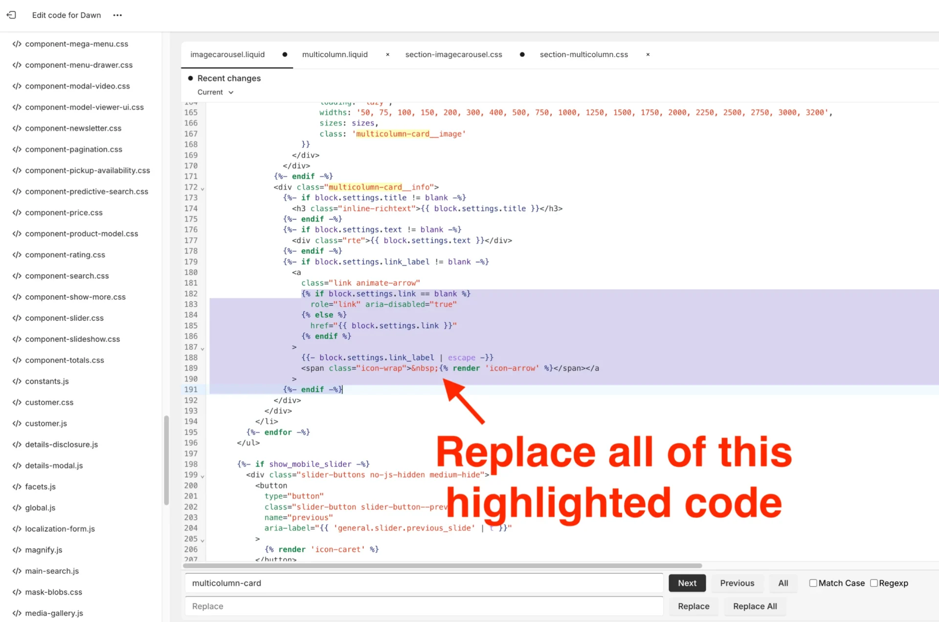 Tutorial screenshot step 21